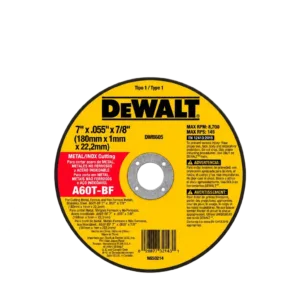 Disco DeWalt metal corte fino 7 x 1/16 para corte preciso de acero y metales