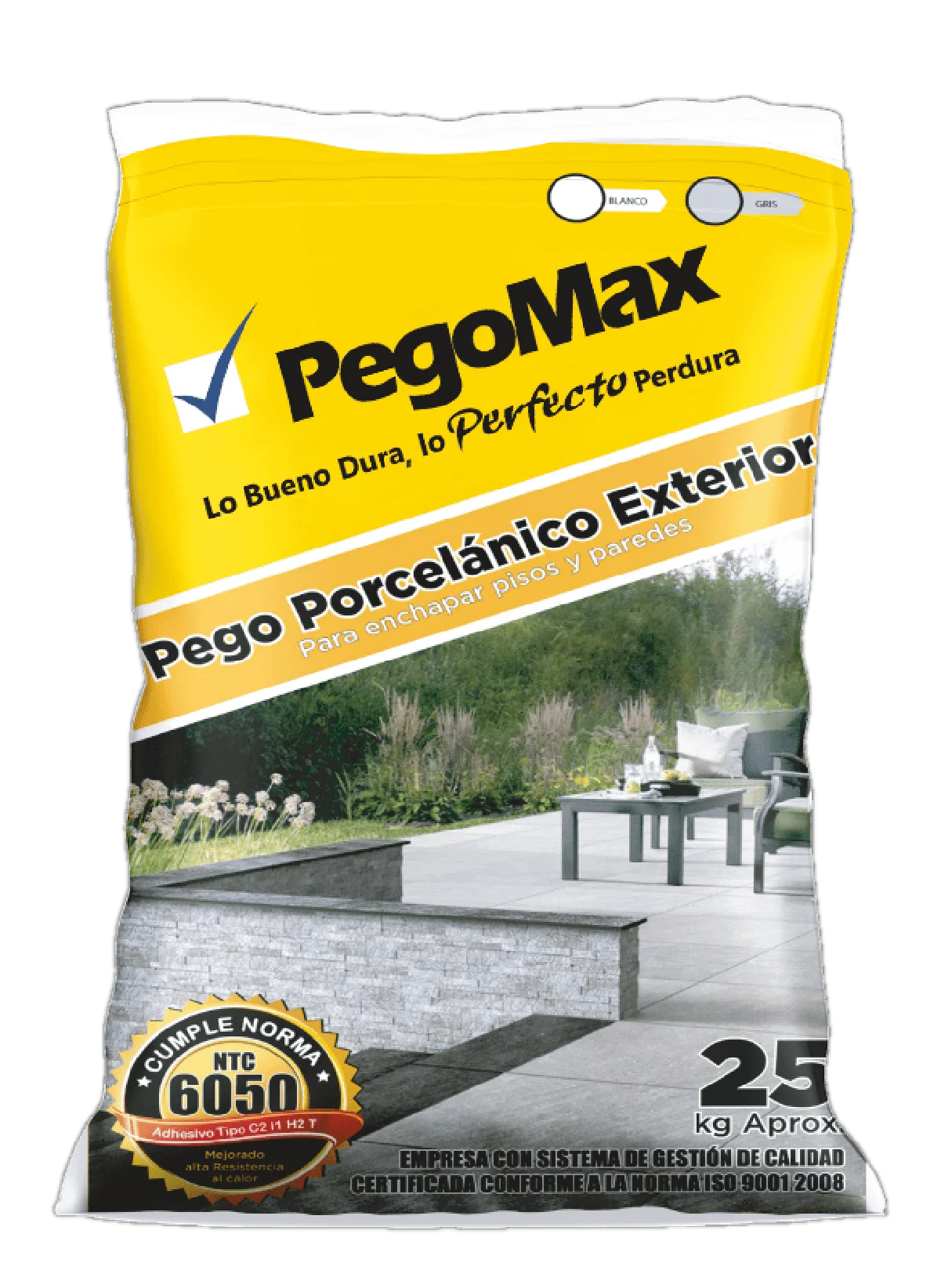 PEGO PORCELÁNICO EXTERIOR PARA PORCELANATO Y PIEDRA