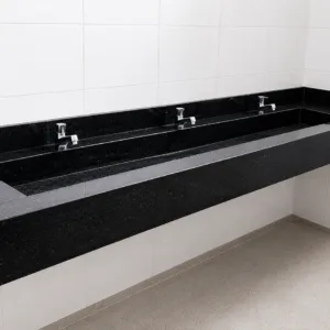 Mesón de Granito Negro para Lavamanos